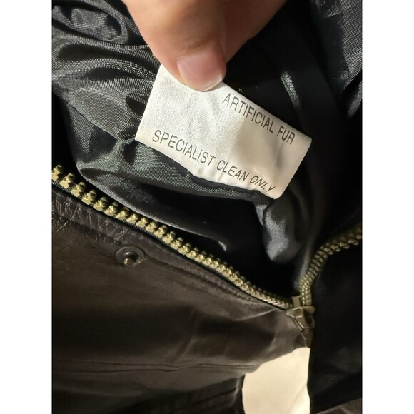 MEN'S SERGE PLATINI Short Trench Leather Coat Size Medium Vtg W Belt - Picture 13 of 13